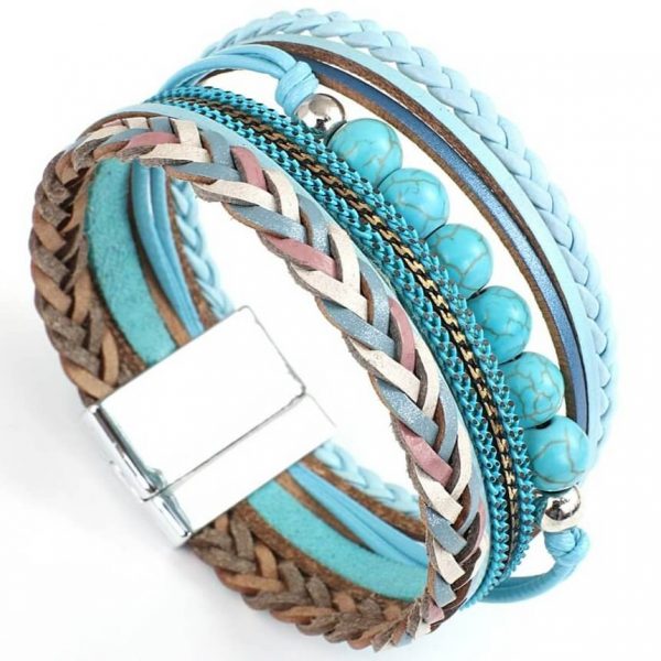 Bracelet Amérindien Argent et Turquoise