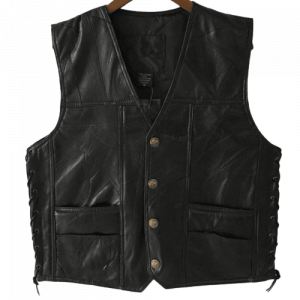 Gilet en Cuir Homme