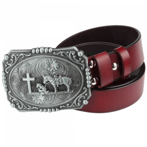 Ceinture Western en Cuir Noir