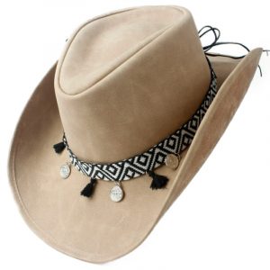 Chapeau de Cowboy Femme en Cuir