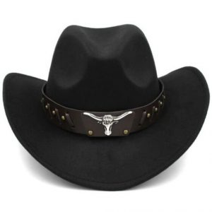 Chapeau de Cowboy en Cuir Homme