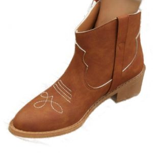 Bottines Santiags Camel pour Femme